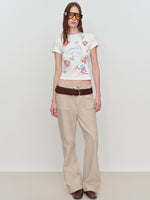 3D Animal Print Embroidered T-Shirt