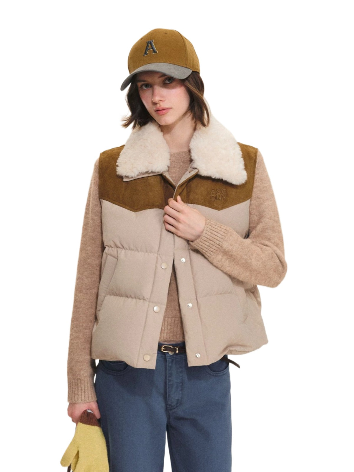 Western Detachable Collar Down Vest