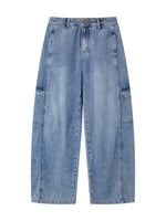 Multi-Pocket Cargo Wide-Leg Jeans