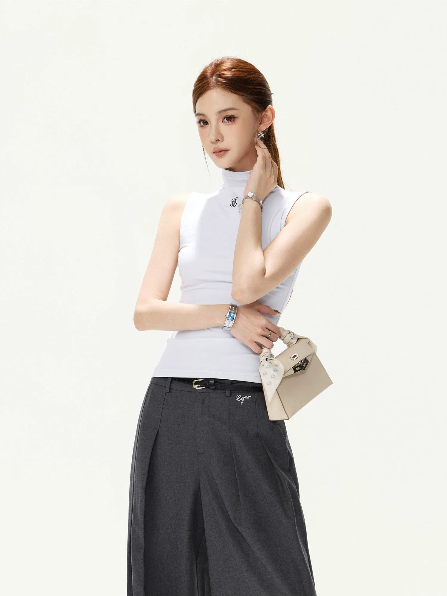 Mock Neck Knit Tank