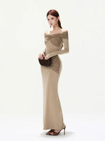 Mesh Shoulder Mermaid Dress