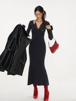 White & Black Mermaid Classic Dress
