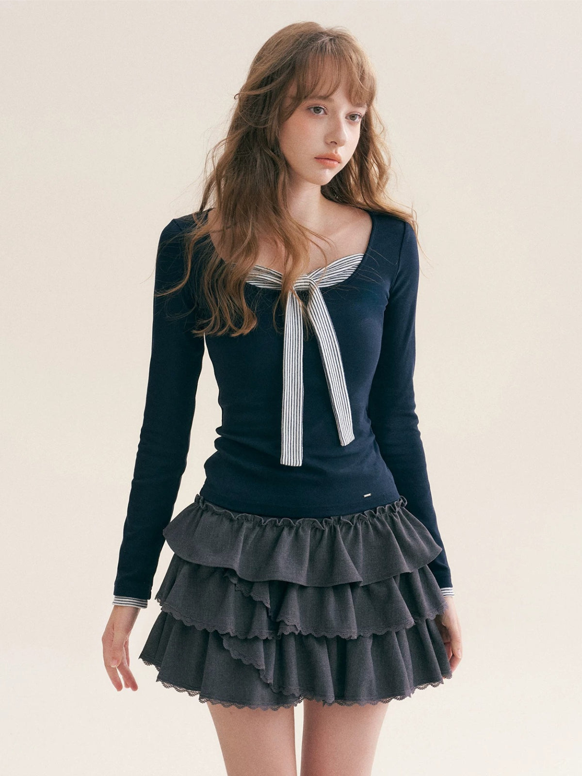 French Ruffle Mini Skirt
