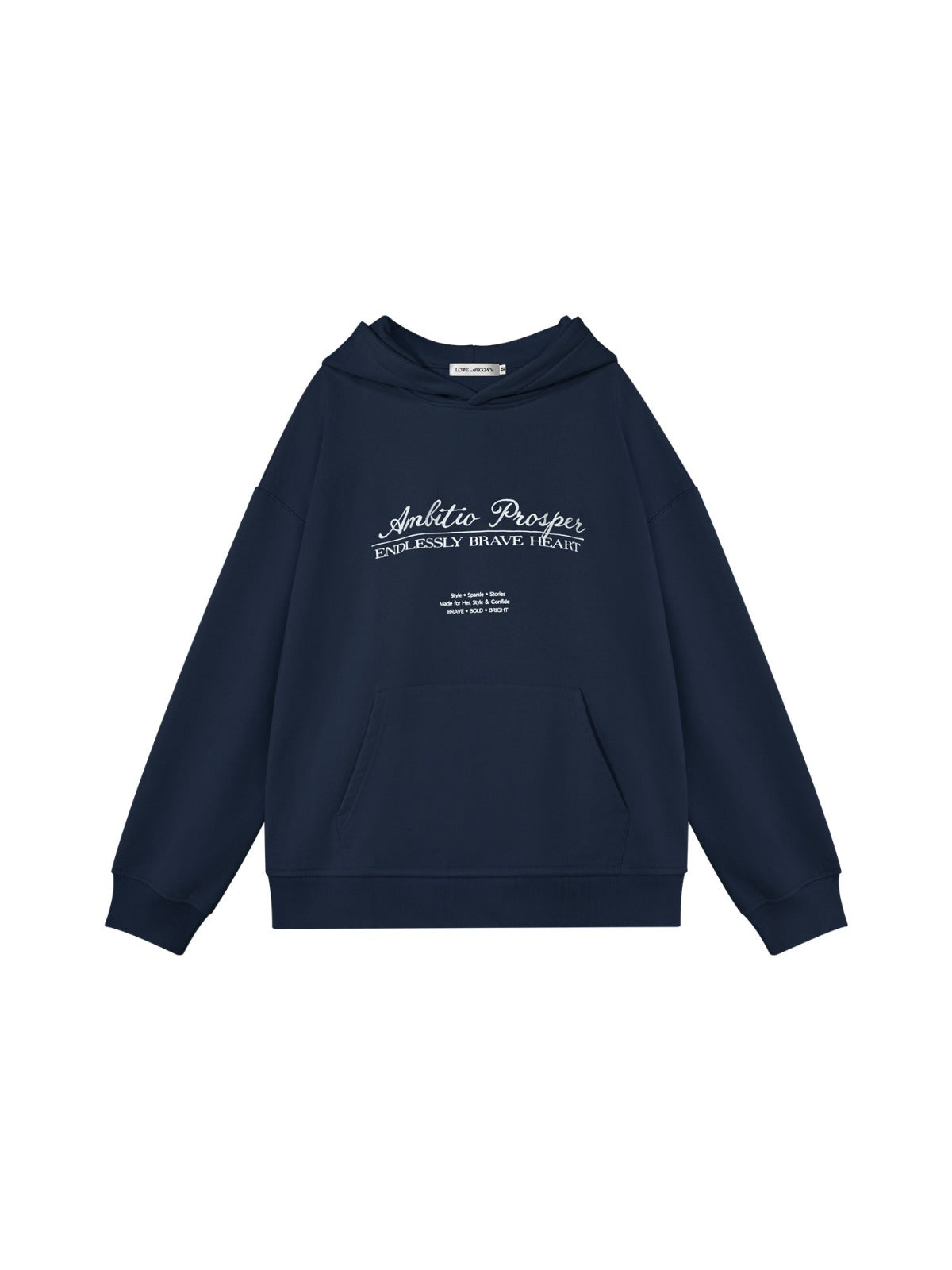 College Embroidered Cotton Hoodie