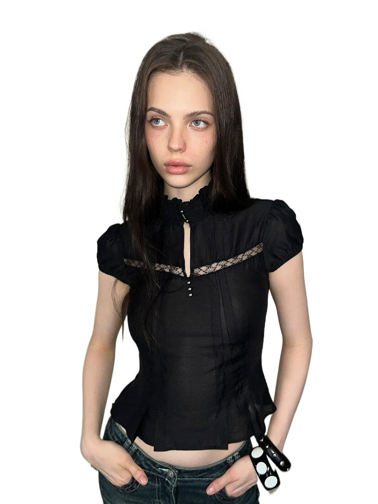 Mock Neck Skirt Set