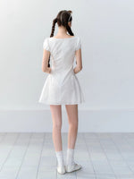 Embroidered Bow Dress
