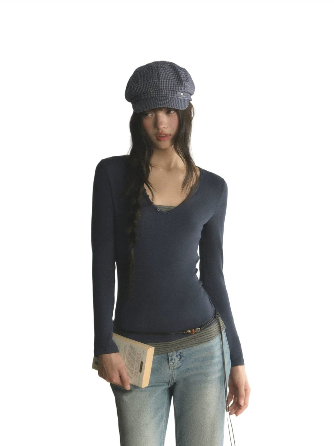 Contrast Layered Top