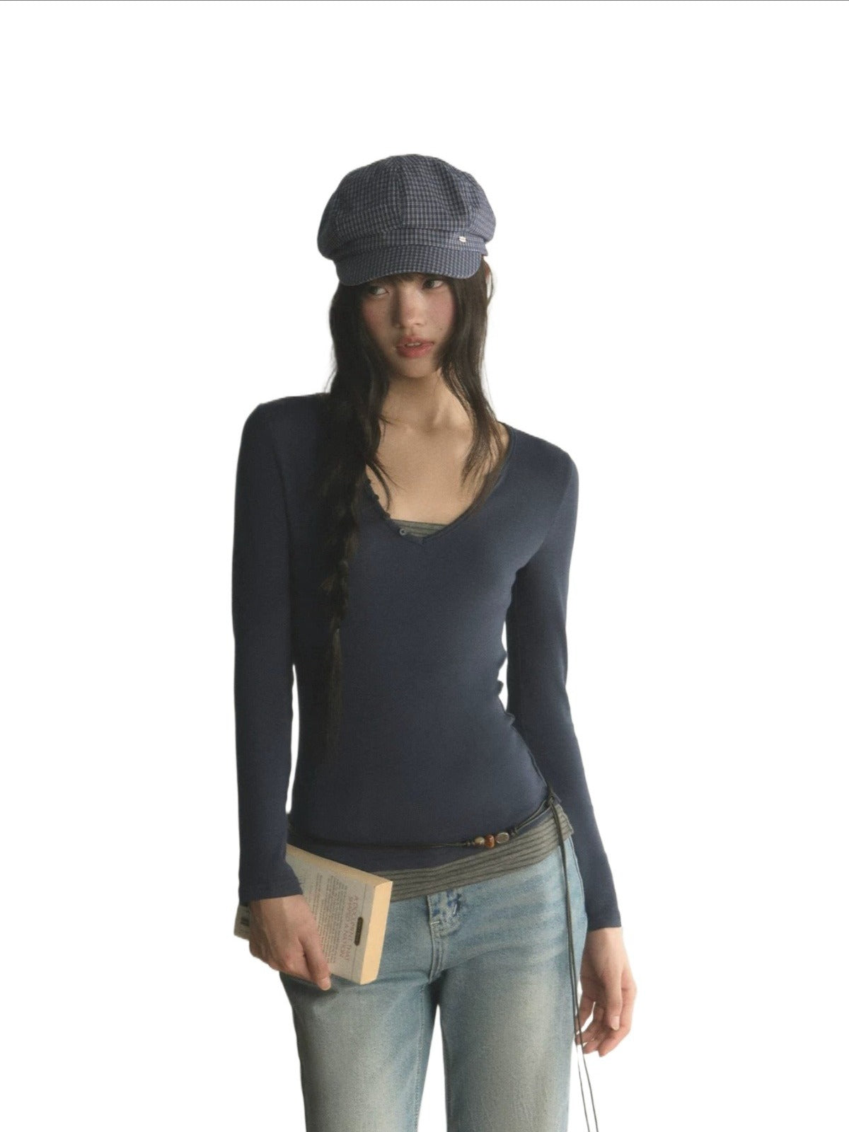 Contrast Layered Top