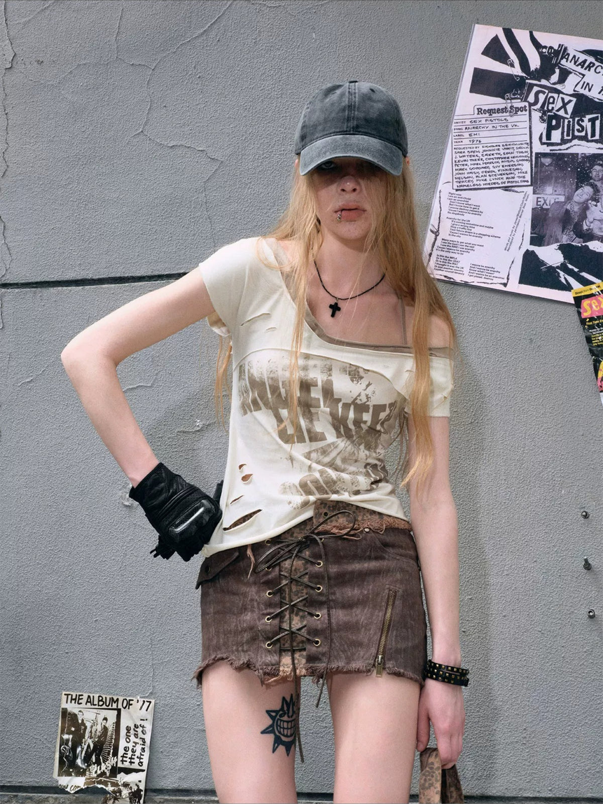 Distressed Graffiti Tee