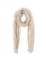 Ivory Lace Fox Fur Scarf
