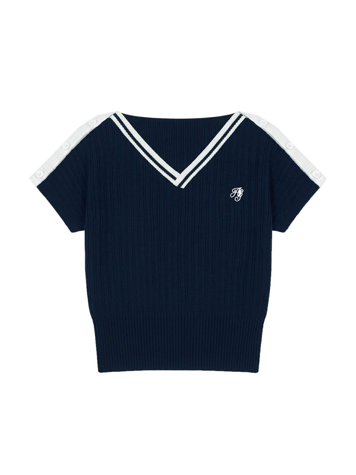 Contrast Knit Top