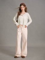 Soft Focus Rose Knit Cardigan