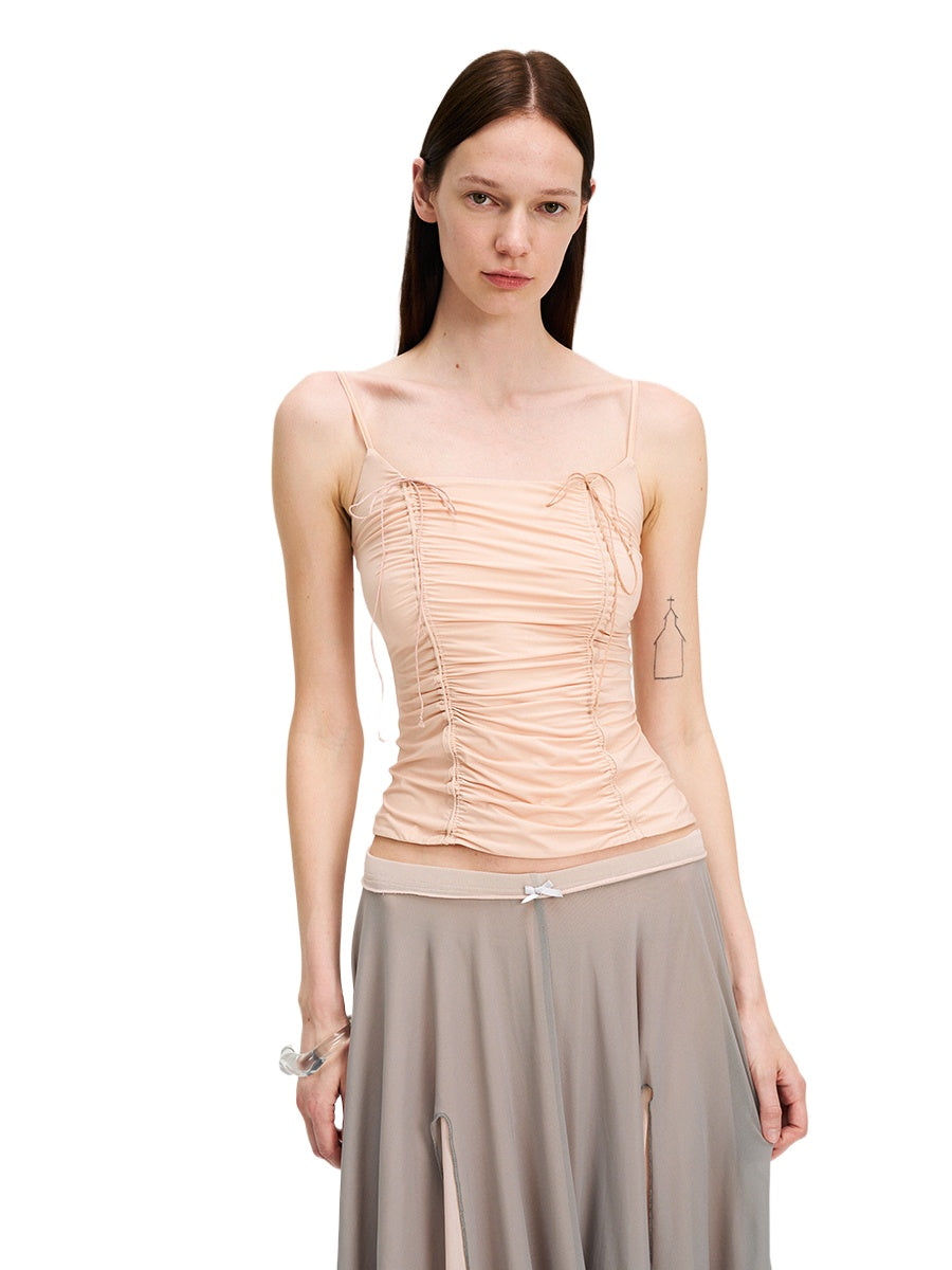 Drawstring Ruched Slim Cami