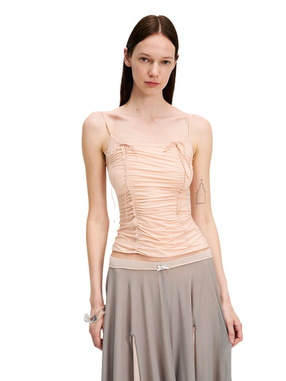 Drawstring Ruched Slim Cami