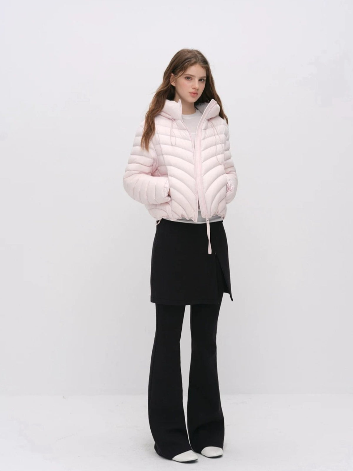 Layered Skort Flare Pants