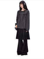 Pleated Skirt Flare Pants