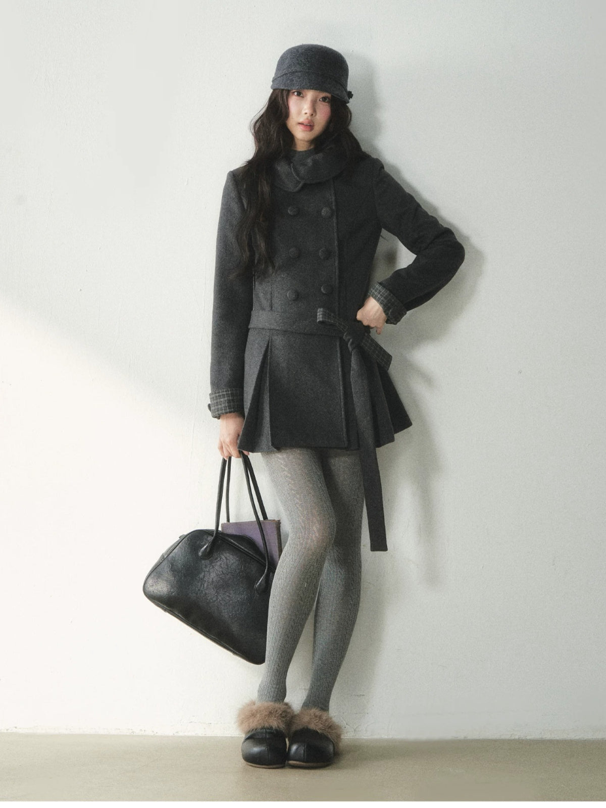 Vintage Peter Pan Collar Wool Coat