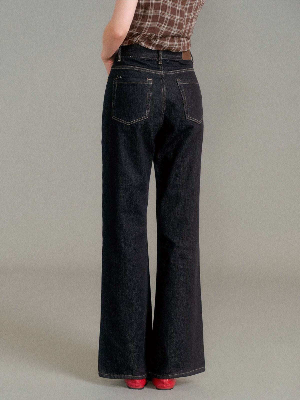 Cotton Denim Straight Jeans