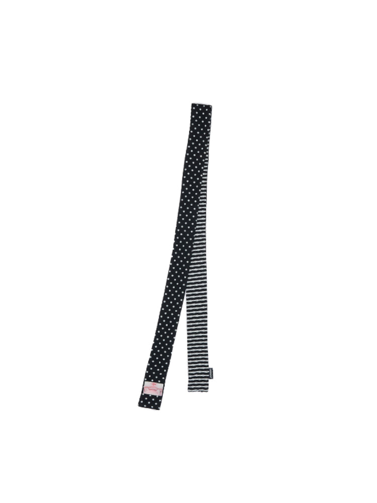 Polka Dot Stripe Double-sided Scarf