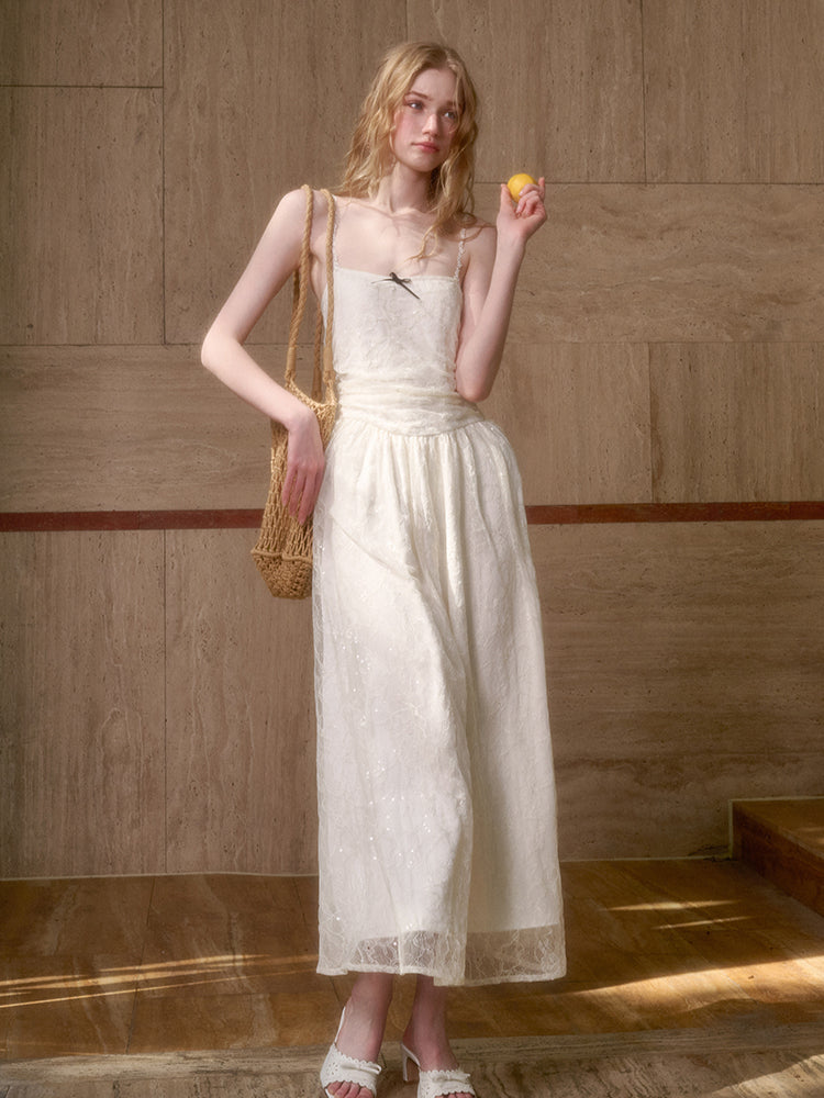Lace Sequin  Camisole Dress