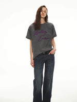 Shimmer Embroidery Oversize Tee