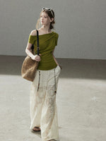 Asymmetric Short Sleeve Top