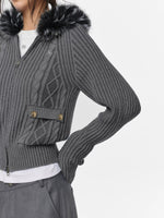 Solomon Cable Knit Hooded Cardigan