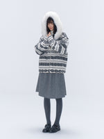 Wool Blend Pleated A-Line Skirt