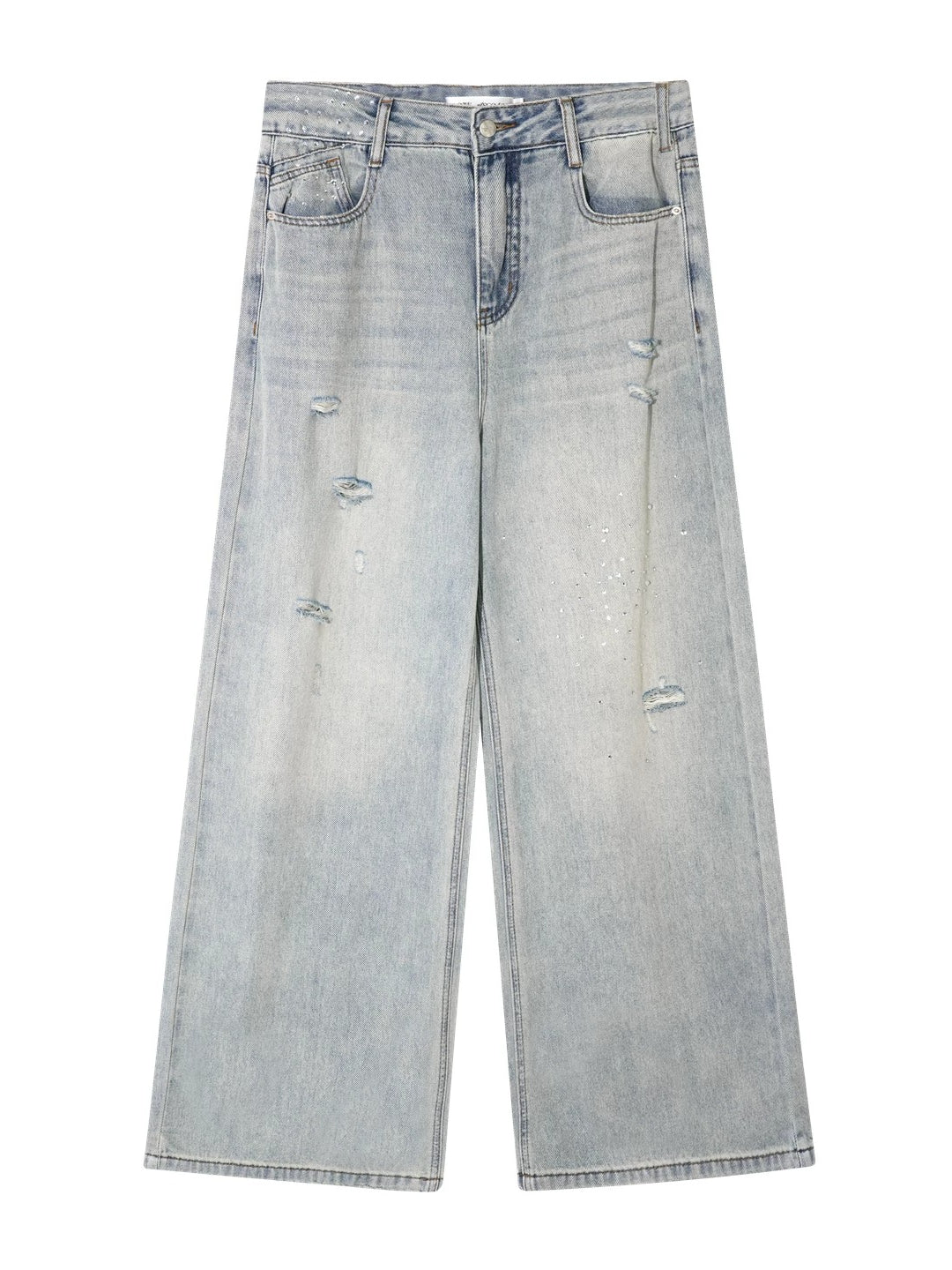 Distressed Wide Leg Jeans