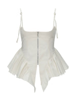 Structured Twill Corset Camisole Top