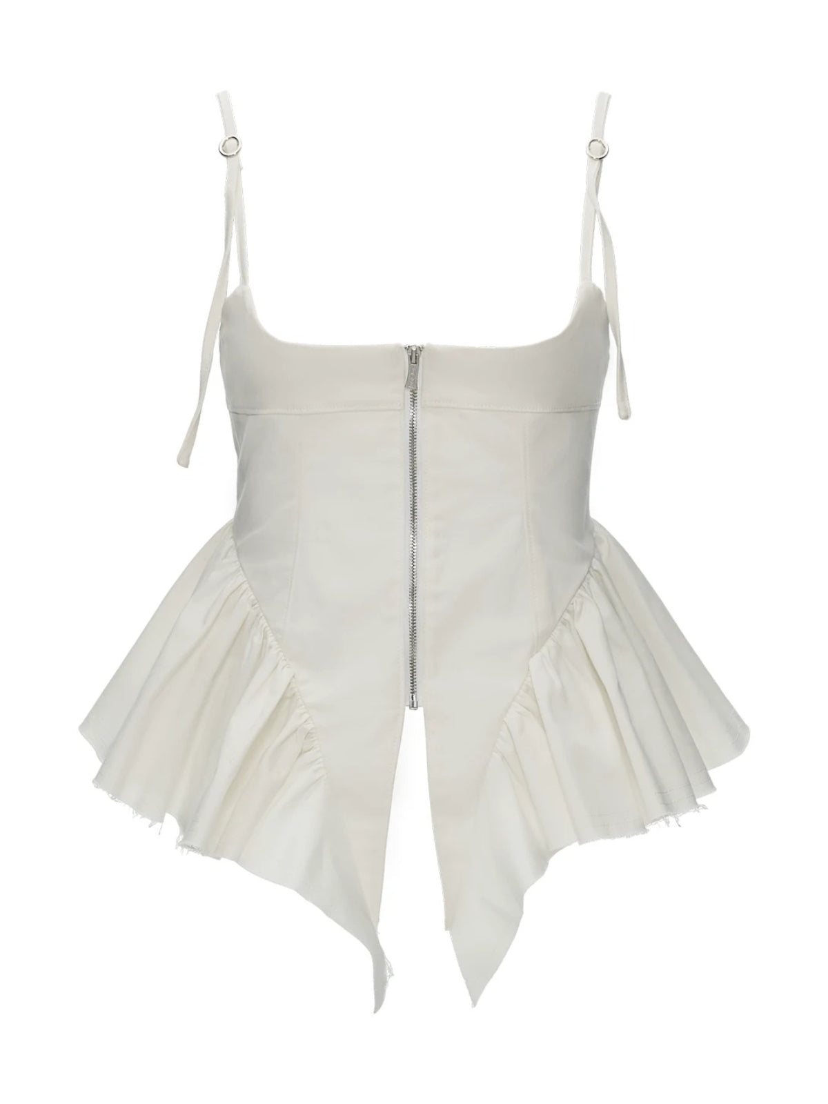 Structured Twill Corset Camisole Top