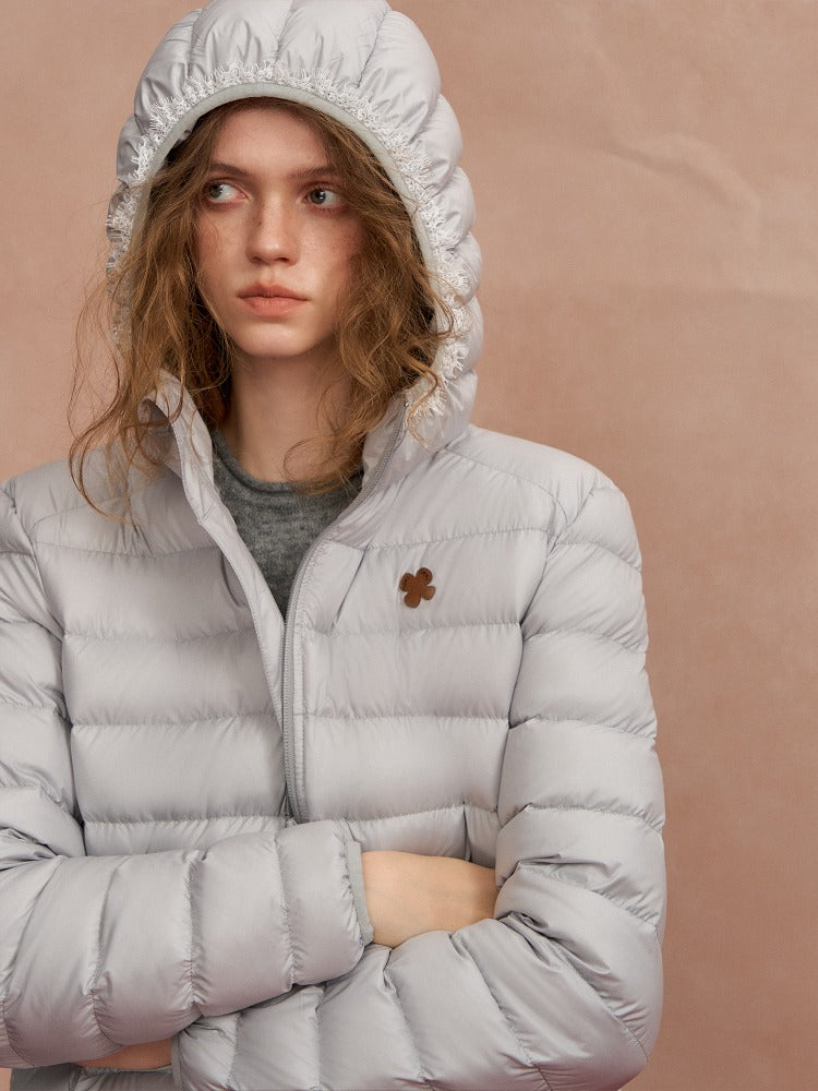 Lace Hood Down Puffer
