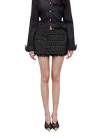 Sequin Tweed Shorts Skirt