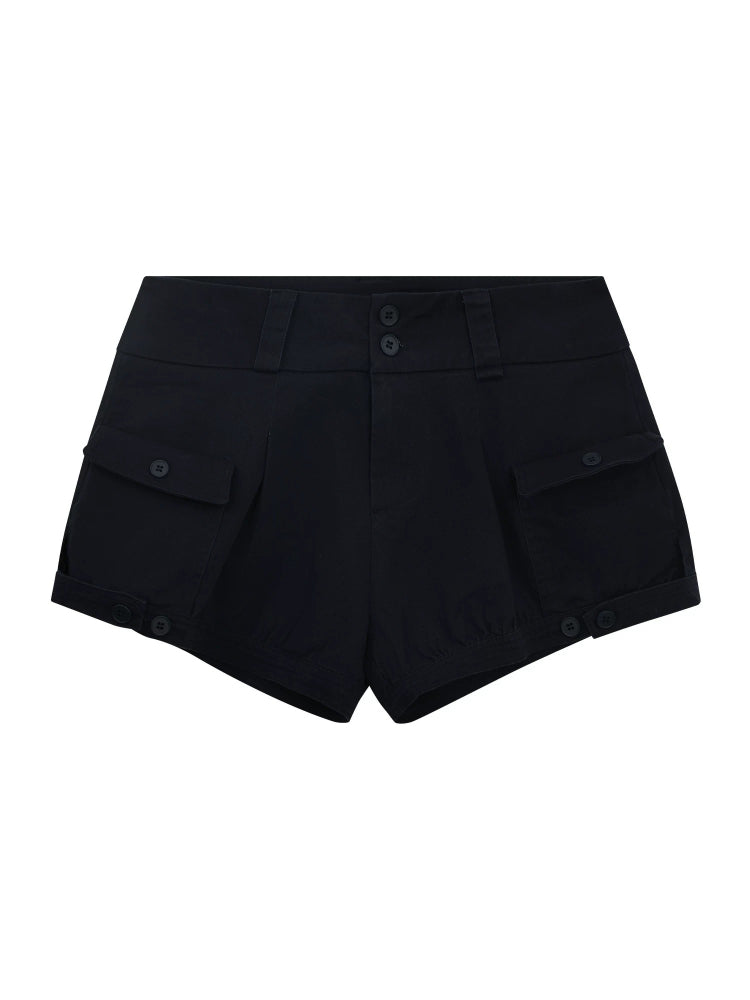 High Waist Cargo Shorts