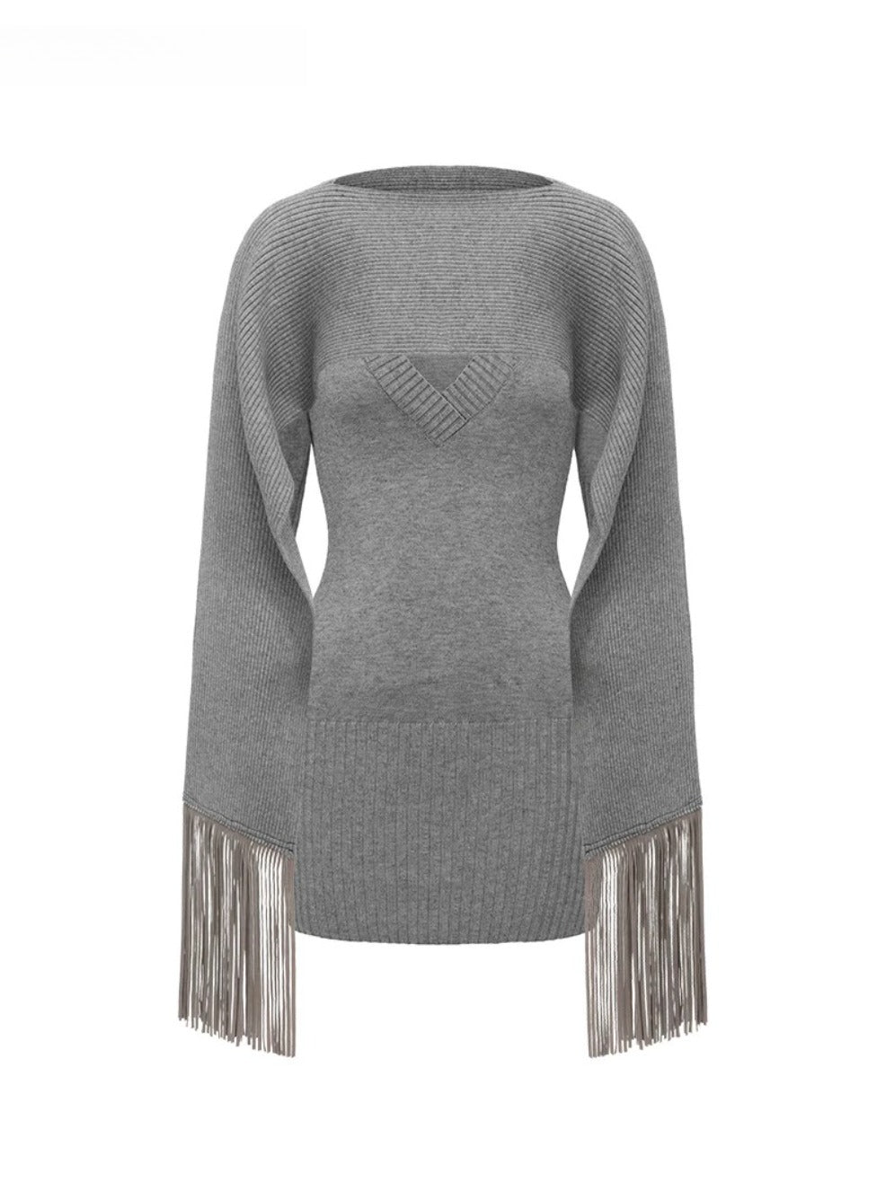 Fringe Knit Dress Set