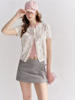 Contrast Floral Knit Top