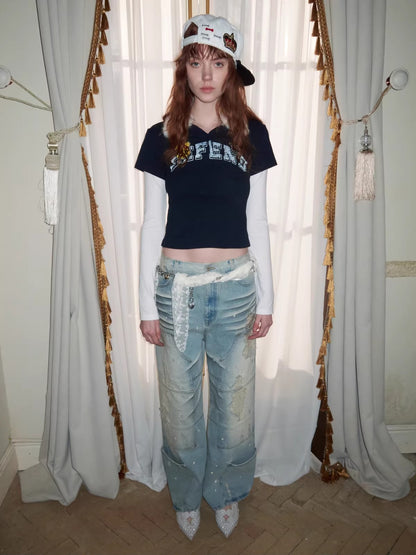 Faux Layer Polo Top