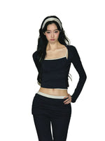Yoga Tie Cardigan Three Piece Set