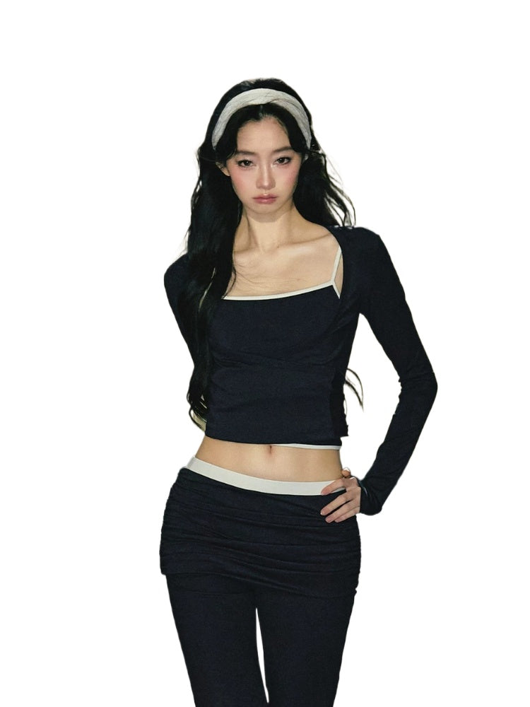 Yoga Tie Cardigan Three Piece Set