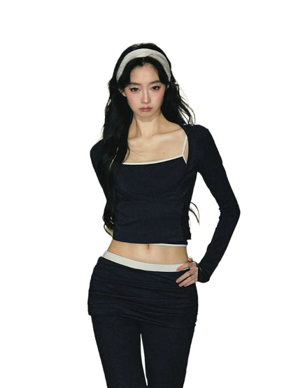 Yoga Tie Cardigan Three Piece Set
