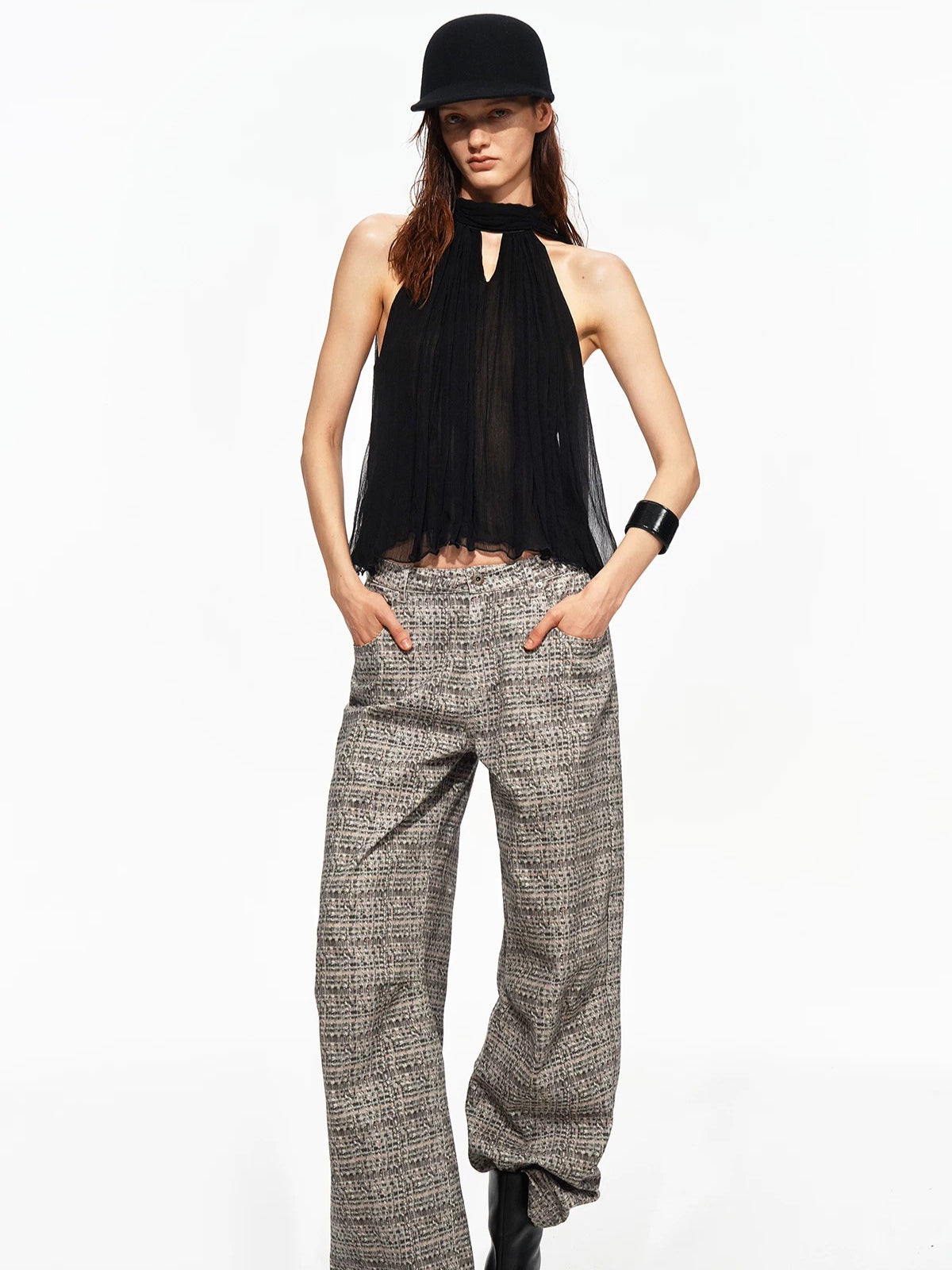 Printed Wide Leg Pants