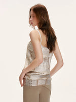Light Brown Paisley Tube Top
