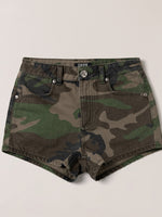 Compass Dancer Denim Flat Shorts Desert Camouflage