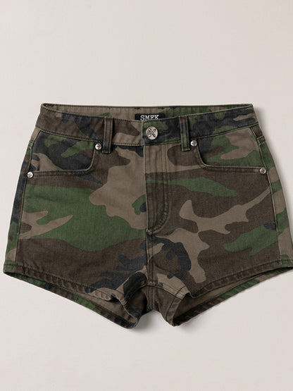 Compass Dancer Denim Flat Shorts Desert Camouflage