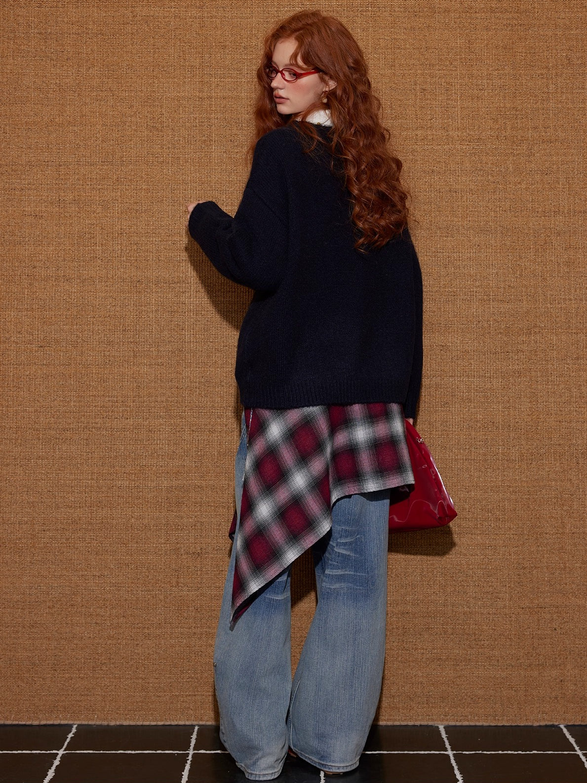 Animal Jacquard Embroidered Knit Sweater