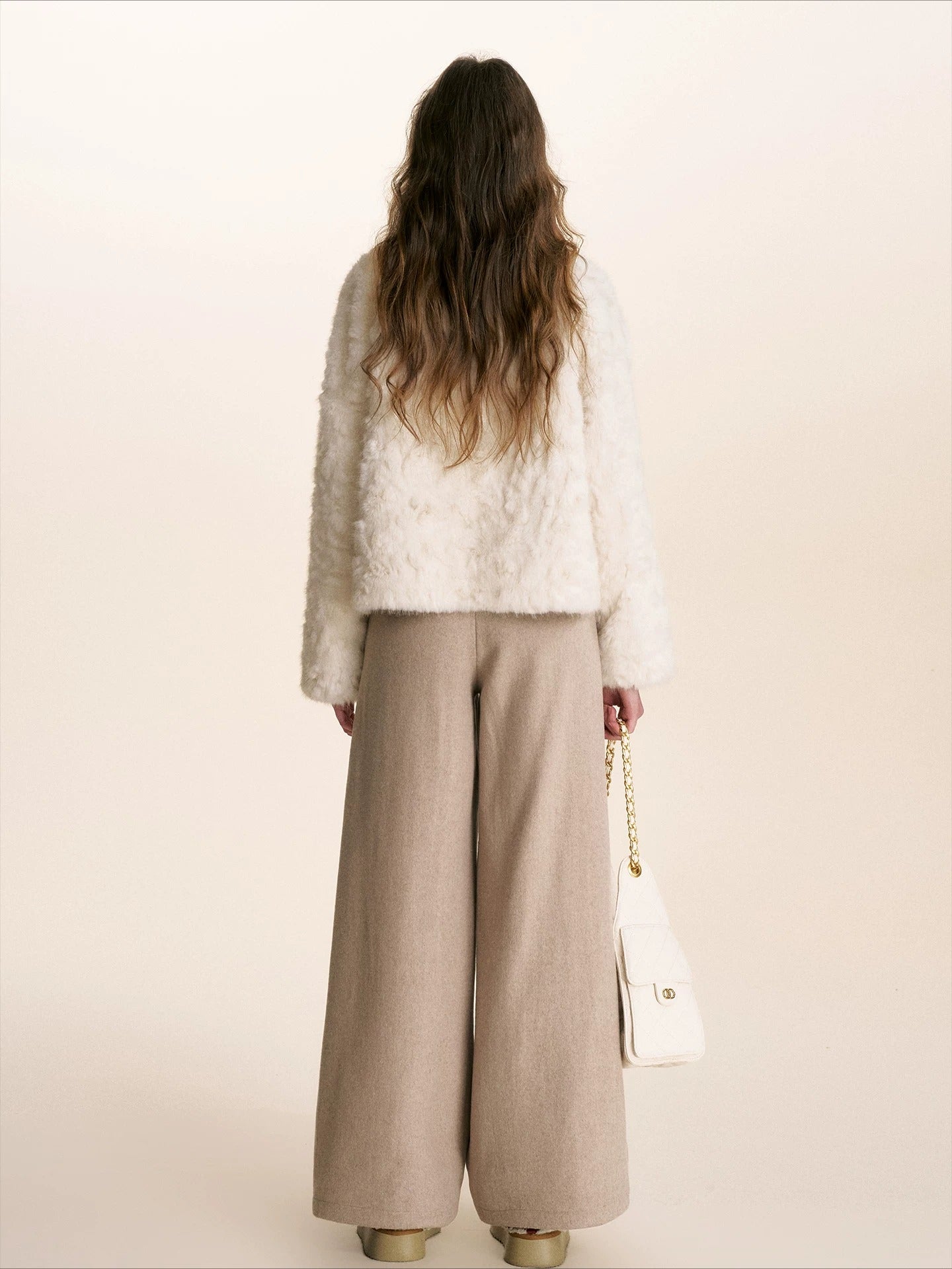 Detachable Scarf Plush Jacket