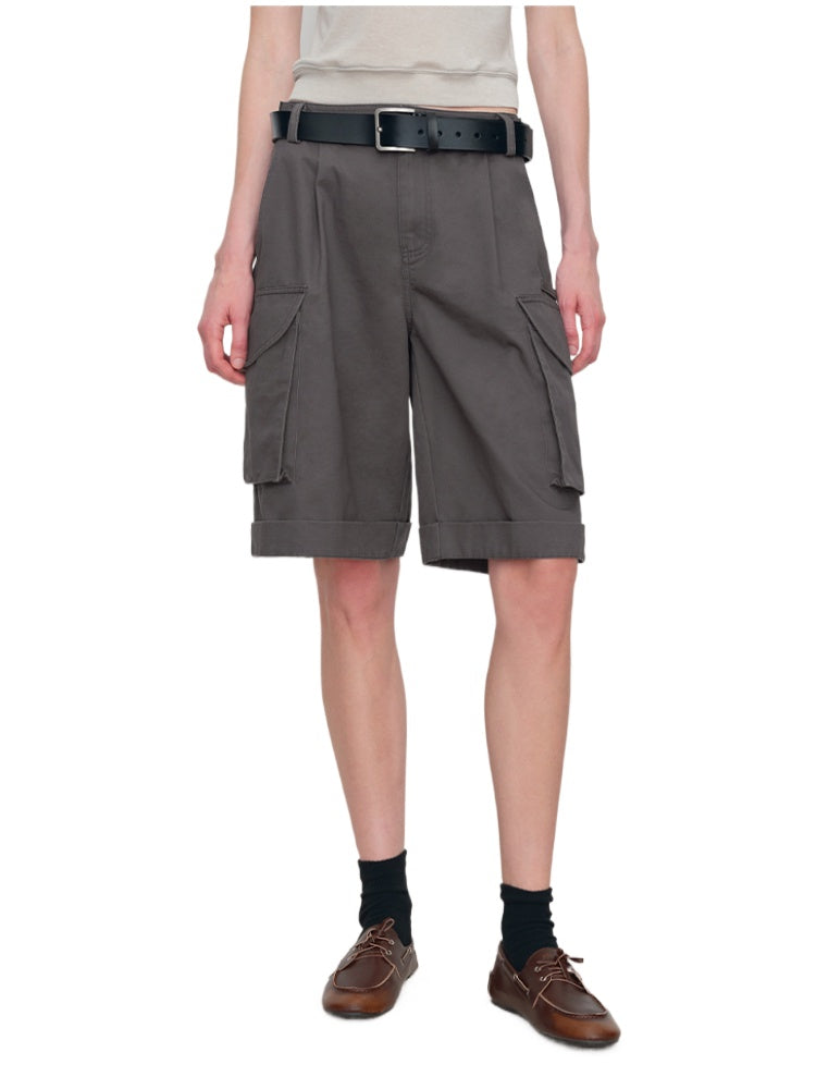 Cargo Pocket Low-Rise Shorts