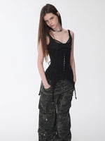 Suede Garter Corset Belt