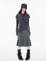 Star Button Layered Henley Top