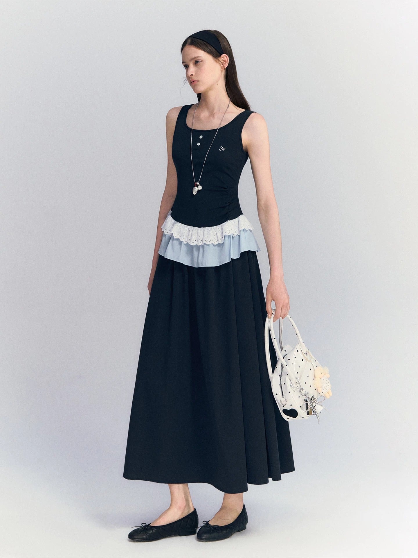 Lace Ruffle Maxi Dress